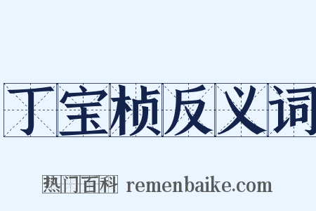 丁宝桢反义词是什么意思的图片